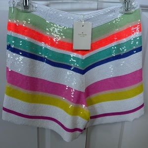 Kate Spade sequin shorts, size 0. NWT